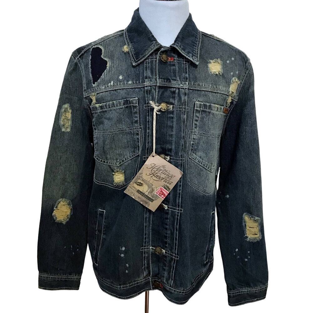 Heritage by America NWT Jean Jacket Men 2XL